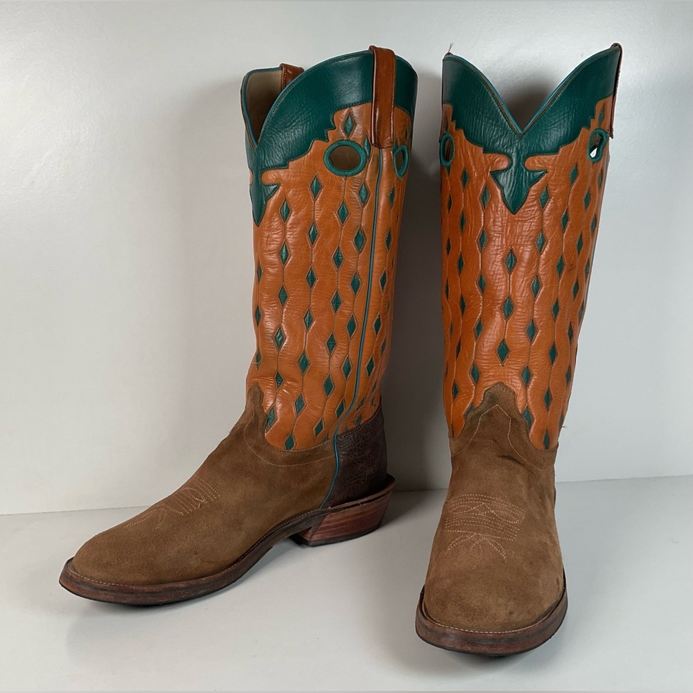Olathe Buckaroo Cowboy Boots | Suede | USA Made | Men’s 14 EEE